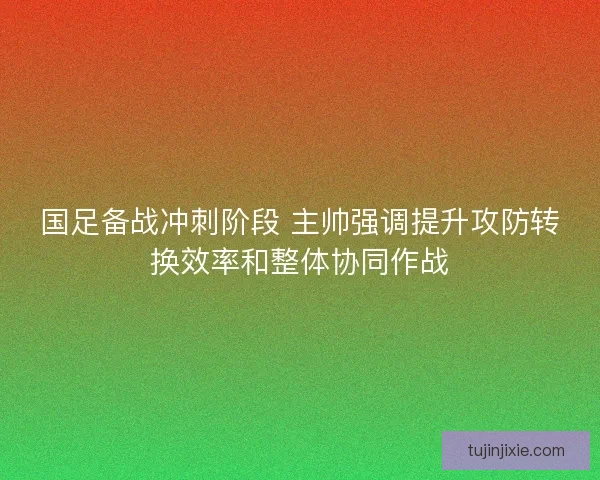 国足备战冲刺阶段 主帅强调提升攻防转换效率和整体协同作战